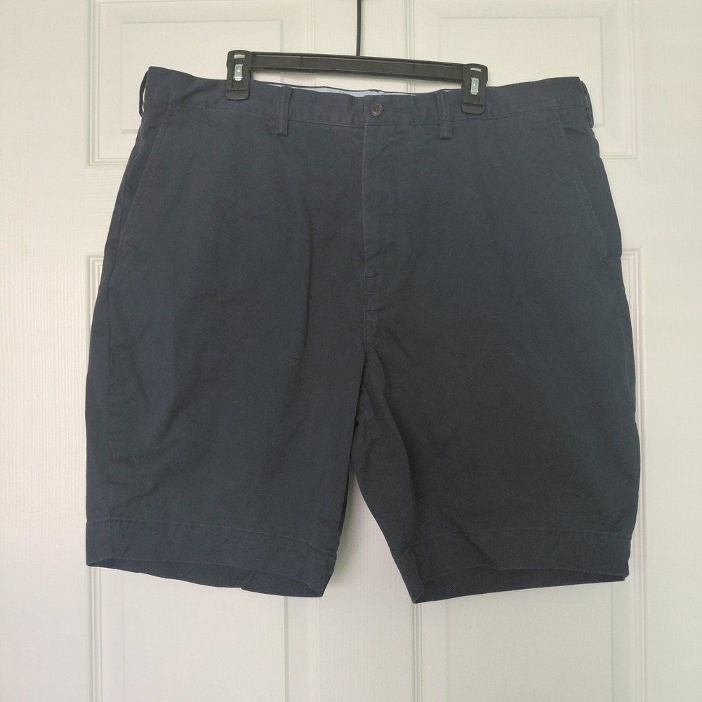 Polo Ralph Lauren Mens Bedford Classic Fit Chino Shorts Sz 40 Blue Navy Stretch